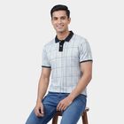 Men's Dark Green Cotton Polo Neck Casual T-Shirt, गहरा हरा, small