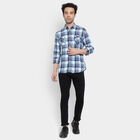 Cotton Checks Casual Shirt, Light Blue, small image number null