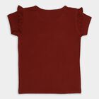 Girls' 100% Cotton T-Shirt , Wine, small image number null