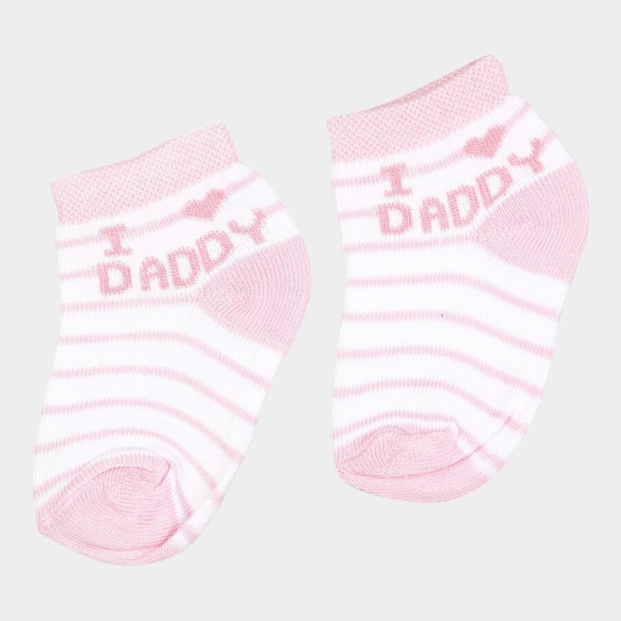 Girls Cotton Solid Socks, Off White, large image number null
