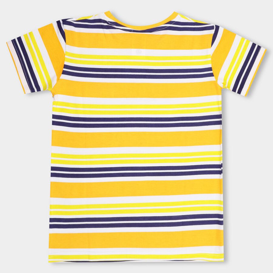 Boys' 100% Cotton Half Sleeves T-Shirt , Yellow, large image number null