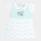 Infants Cotton Collar Frock, Light Green, small image number null
