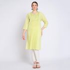Ladies' 100% Cotton Kurta , हल्का हरा, small image number null