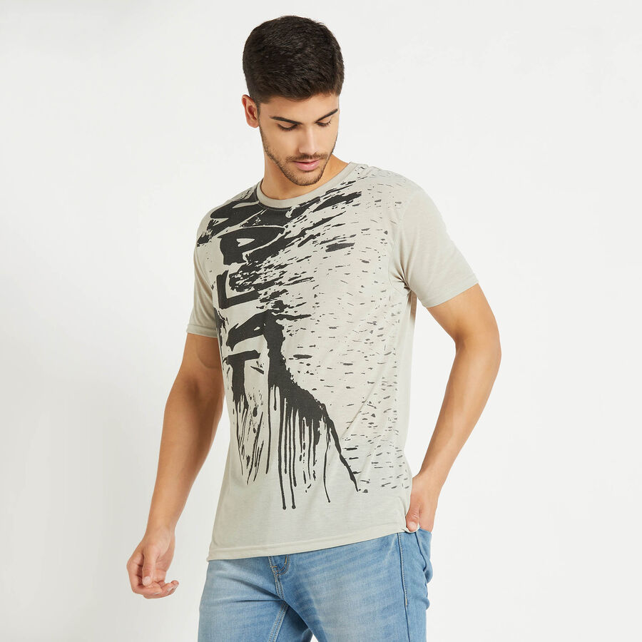 Round Neck T-Shirt, Light Grey, large image number null