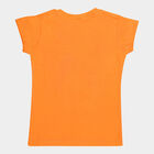 Girls Cotton T-Shirt, Orange, small image number null