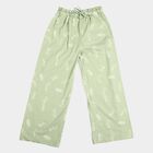 Girls' Mint Light Green Printed Drawstring Pyjama, Light Green, small
