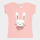 Girls Cotton T-Shirt, Light Pink, small image number null