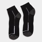 Men's Socks (Pack of 3), काला, small
