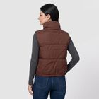 Women's Wine Stand Collar Puffer Jacket, Wine, small