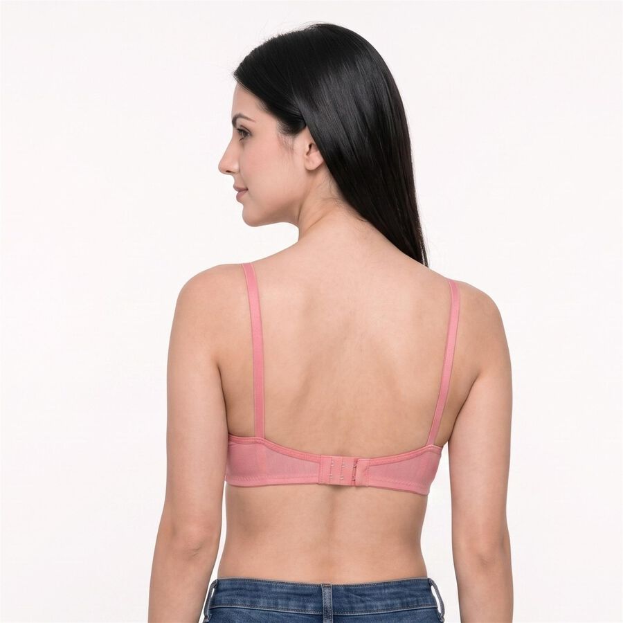 Women's Lilac 100% Cotton V-Neck Bralette Bra, लाइलेक, large