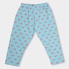 Girls' 100% Cotton Capri, Aqua, small image number null