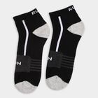 Men's Socks (Pack of 2), काला, small
