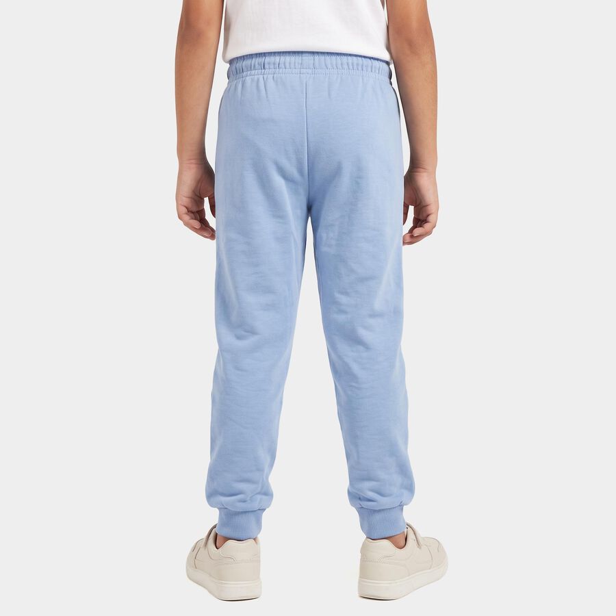 Boys' Light Blue Jogger Fit Graphic Printed Winter Pyjama, Light Blue, large