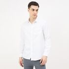 Men's White Classic Collar Classic Formal Shirt, White, small