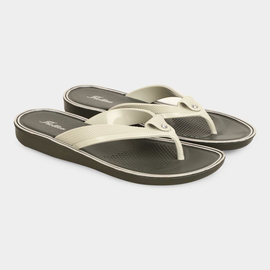 Ladies' Slippers, Beige, large image number null