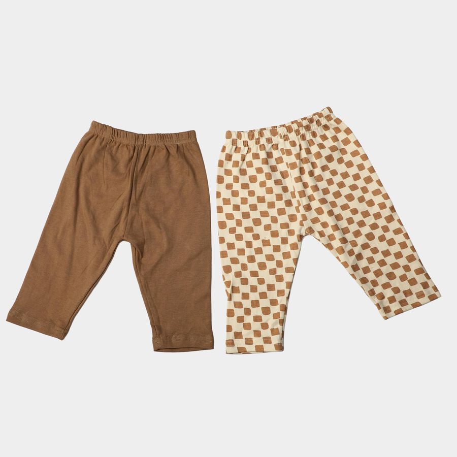 Infants' Beige Relaxed Fit Printed Cotton Pyjama, गहरा पीला, large