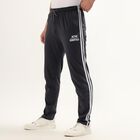 Men's Charcoal Black Slim Fit Track Pants, Dark Grey, small image number null