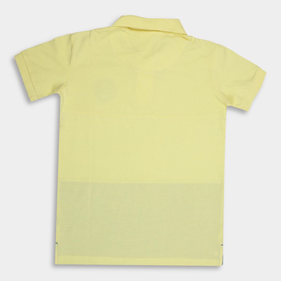 Boys' Half Sleeves T-Shirt , पीला, large image number null