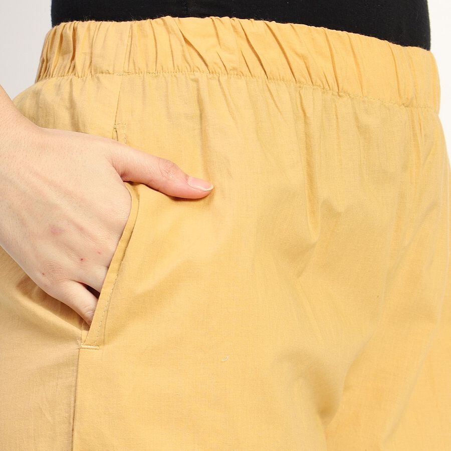 Ladies' 100% Cotton Palazzos , गहरा पीला, large image number null