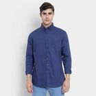 Cotton Solid Casual Shirt, Navy Blue, small image number null