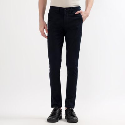 Men's Cross Pocket Slim Fit Casual Trousers