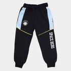 Boys' Navy Blue Space Print Elastic Waist Pyjama, नेवी ब्लू, small image number null