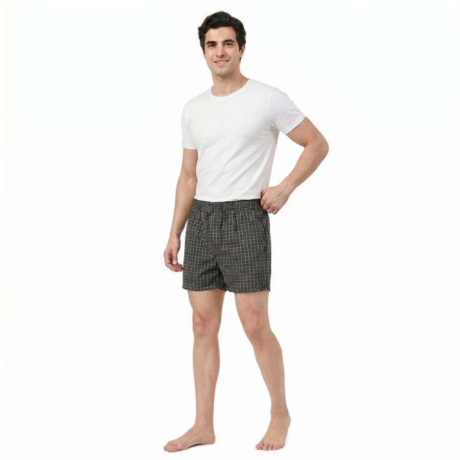 Men's Black Classic Fit Solid Boxers, Black, large