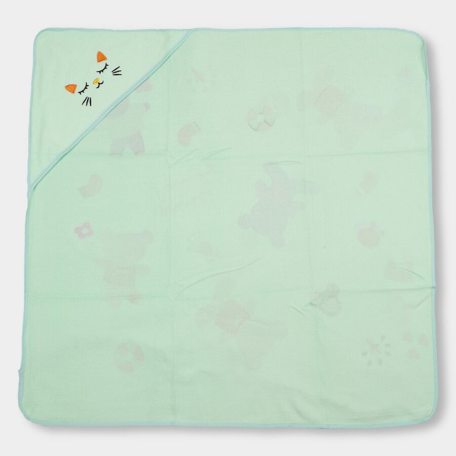Infants' 100% Cotton Towel, Light Green, large image number null