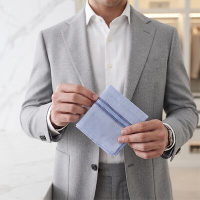 Men's Blue Pack of 3 Handkerchief