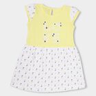 Infants' 100% Cotton Frock , Yellow, small image number null
