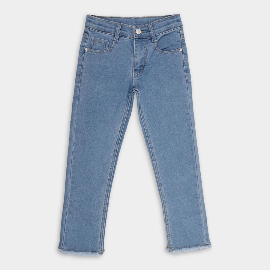 Girls' Jeans, Mid Blue, large image number null