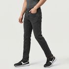 Men's Dark Grey Slim Fit Washed Jeans, गहरा ग्रे, small