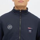 Men's Navy High Neck Bomber Jacket, Navy Blue, small image number null