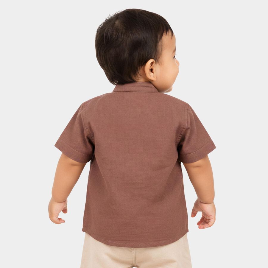 Infants' Shirt, Brown, large