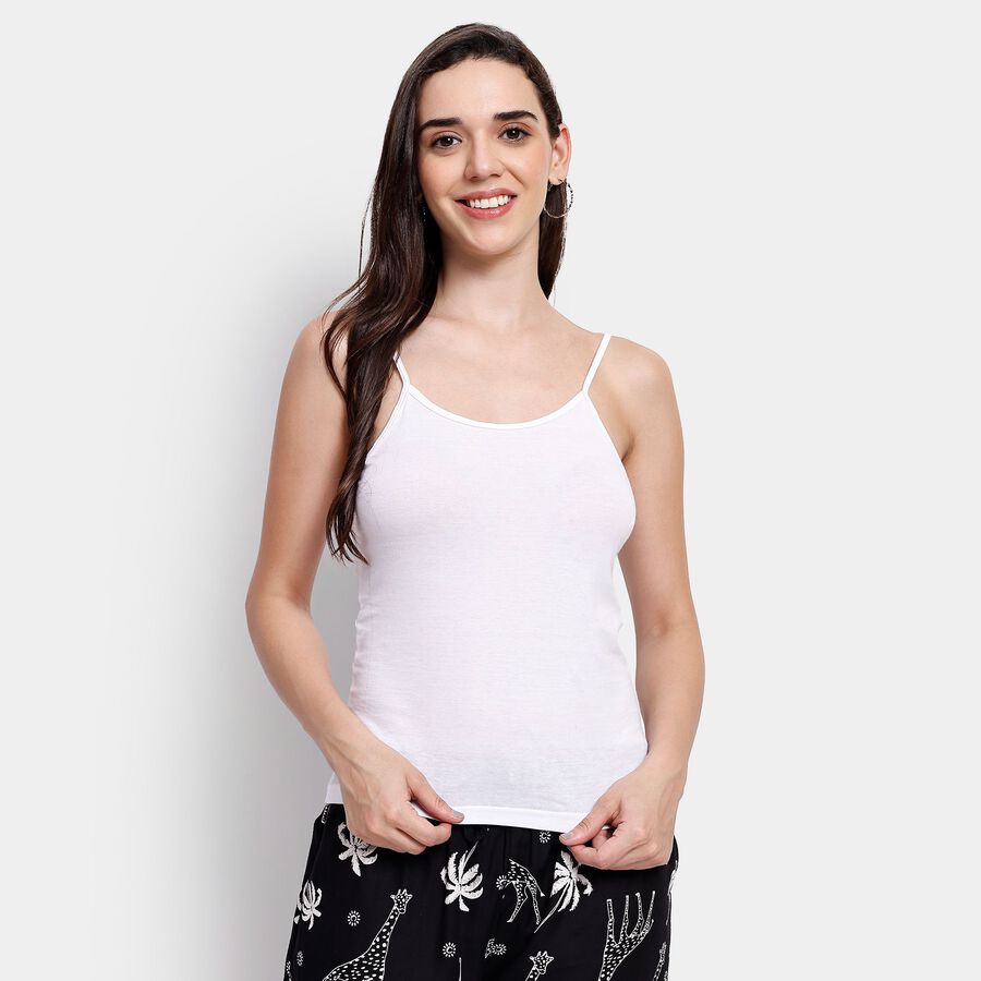 Ladies' 100% Cotton Slips, White, large image number null
