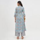 Women's Light Blue Embroidered Flared Kurta, हल्का नीला, small image number null