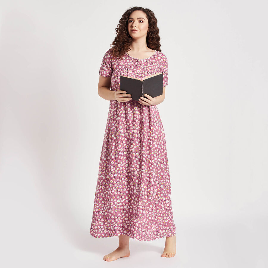 All Over Print Nighty, गुलाबी, large image number null