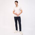 Men's Cross Pocket Slim Fit Casual Trousers, Navy Blue, small image number null