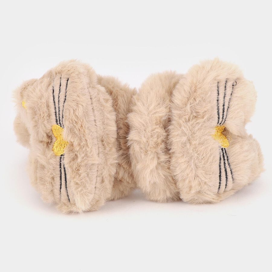 Girls' Soft Beige Cat Design Earmuffs, Assorted, large image number null