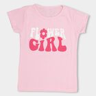 Girls' Light Pink Crew Neck Short Sleeve T-Shirt, Light Pink, small image number null