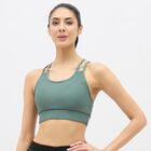 Ladies' Padded Sports Bra, Dark Green, small image number null