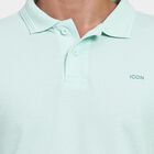 Men's Collared Half Sleeves T-Shirt, Light Green, small image number null