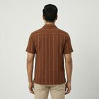 Men's Brown Classic Casual Shirt, Brown, small