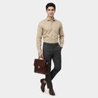 Men's Beige Formal Shirt, गहरा पीला, small