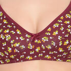 Printed Non-Padded Bra, Wine, small image number null
