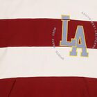 Boys Rich Maroon and White Hooded Neck Striped Sweatshirt, मरून, small image number null