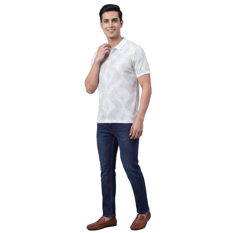 Men's Light Grey Cotton Polo Neck Classic T-Shirt, हल्का ग्रे, large
