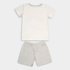 Infant Boy's Cotton Baba Suit, Melange Light Grey, small image number null