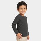 Boys Charcoal Long Sleeve Thermal, Charcoal, small