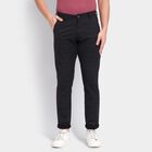 Men's Slim Fit Casual Trousers , गहरा ग्रे, small image number null